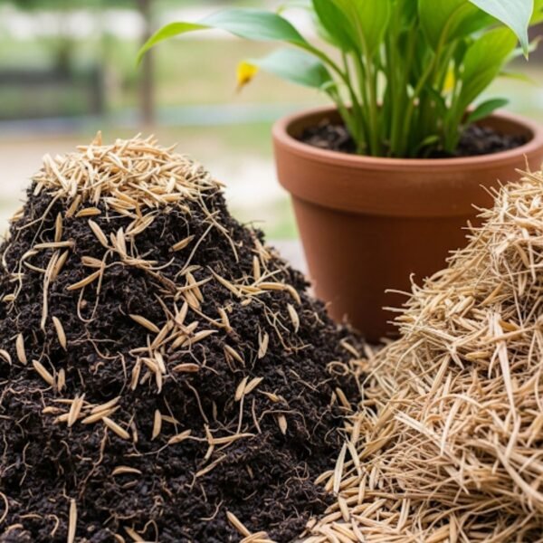 Cascarilla 4 Cascarilla de arroz mezclada con tierra