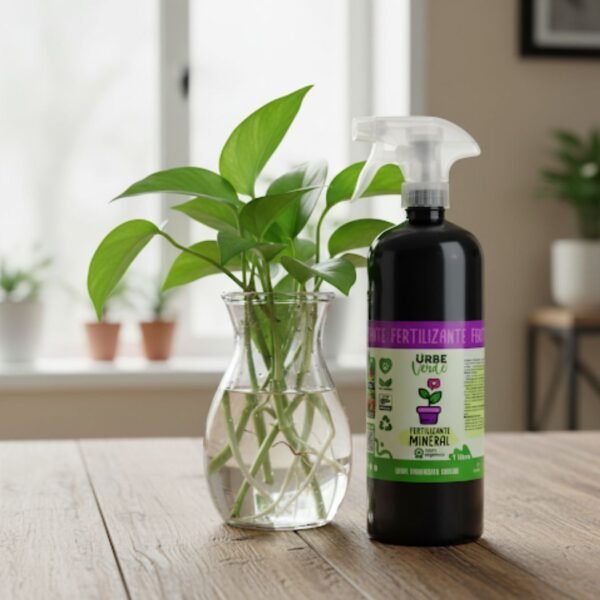 Mineral y planta Fertilizante mineral urbe verde y planta en agua