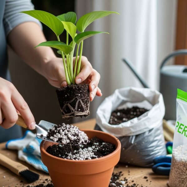 Perlita trasplante Perlita, sustrato para jardinería