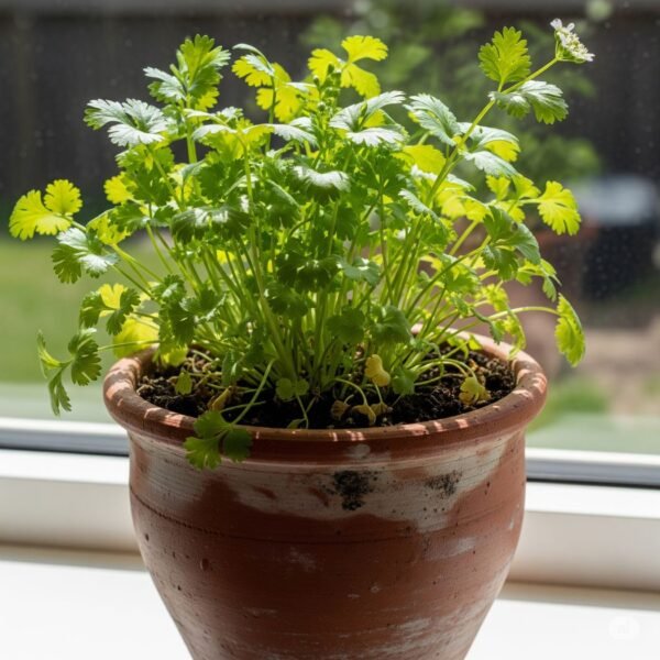 Semillas de cilantro para sembrar en maceta