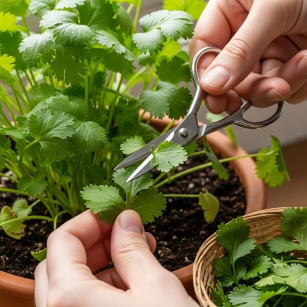Cosecha cilantro en casa, siémbralo en maceta