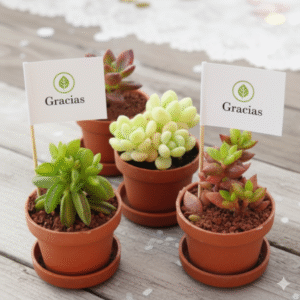 Suculentas miniatura para eventos sociales y empresariales de Vinde garden center