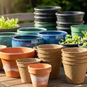 Variedad de macetas para tus plantas y huerto