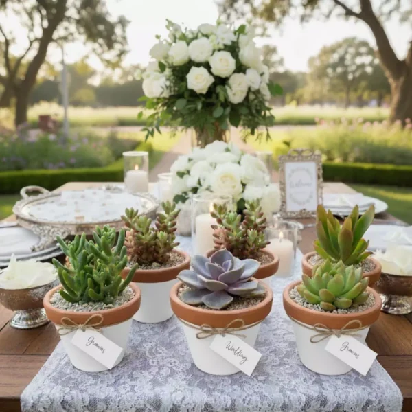 Suculentas eventos CDMX Plantas suculentas en maceta de barro para eventos sociales en CDMX como bodas