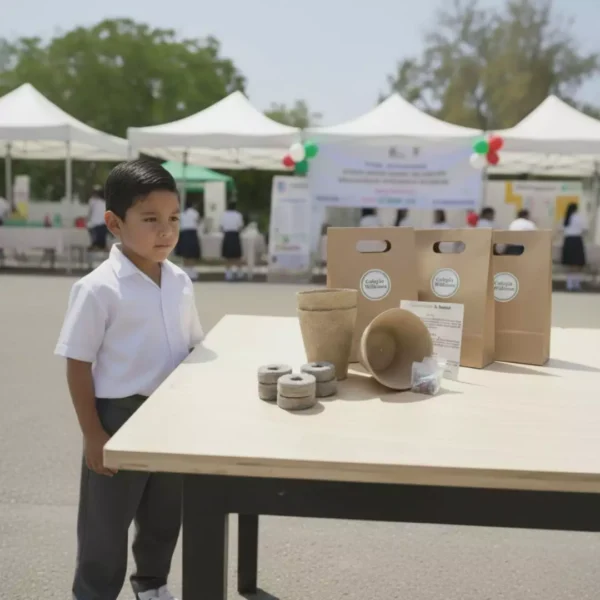 Kit de huertoevento escolar Kit de huerto en bolsa ecológica. Kit de siembra con maceta biodegradable, pellets de germinación y semillas