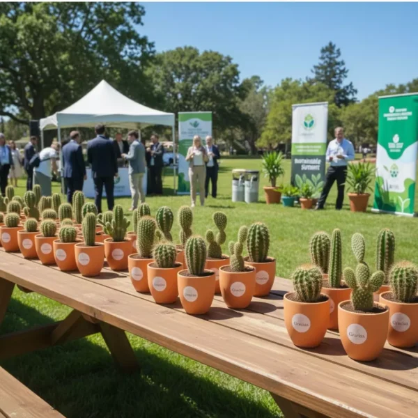 Recuerdos ecologicos cactus Cactus en maceta de barro sociales