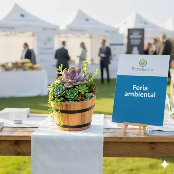 Suculentas para eventos empresariales CDMX Arreglo de plantas suculentas en maceta de madera