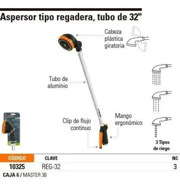 Aspersor tipo regadera Aspersor tipo regadera Truper 10325