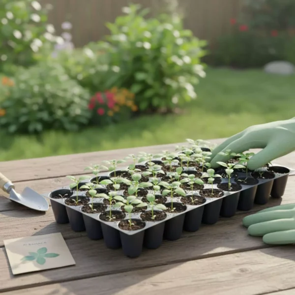 Charola germinación huerto Charola de germinación flexible de 50 cavidades para huerto en casa y jardinería