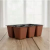 Charola germinadora Charola de germinación flexible de 6 cavidades para huerto en casa y jardinería