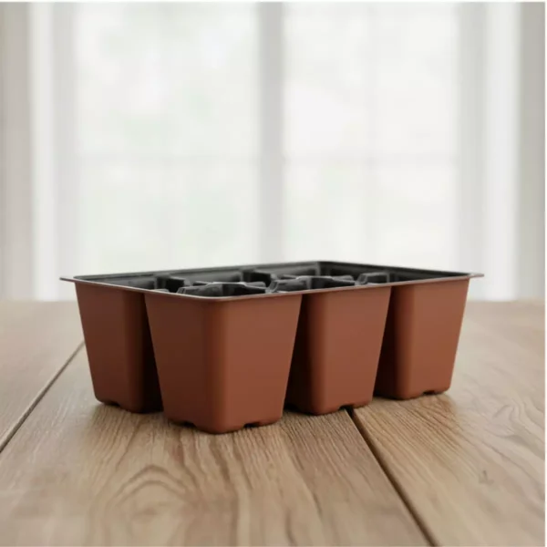 Charola germinadora Charola de germinación flexible de 6 cavidades para huerto en casa y jardinería