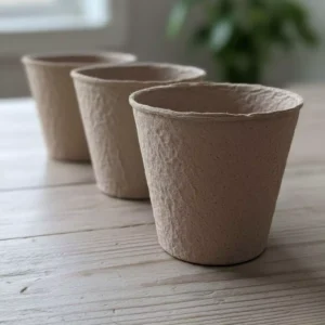 Macetas biodegradables de papel para huerto en casa y jardinería y manualidades