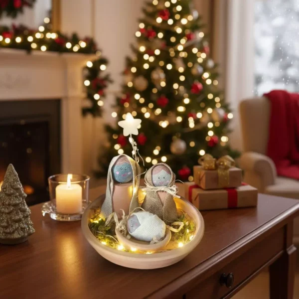 Regalos ecológicos. Nacimiento en piedra y barro. CDMX