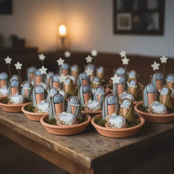 Regalos ecológicos. Nacimiento en piedra y barro. CDMX