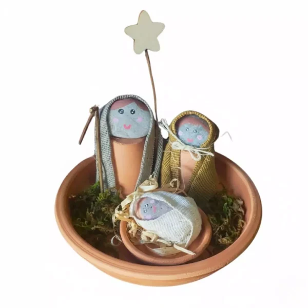 Regalos ecológicos. Nacimiento en piedra y barro. CDMX