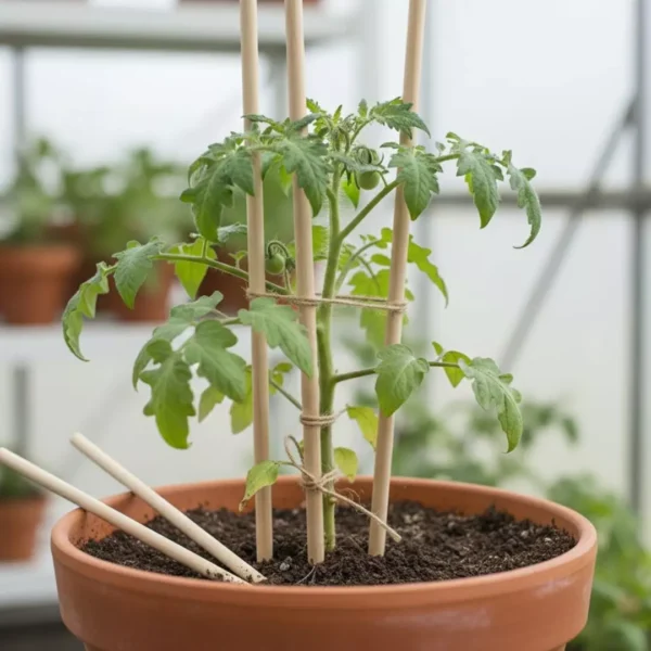 Palos de madera tutor Tutores de madera para plantas. Palos de madera natural sin barnizar que brindan soporte a tallos
