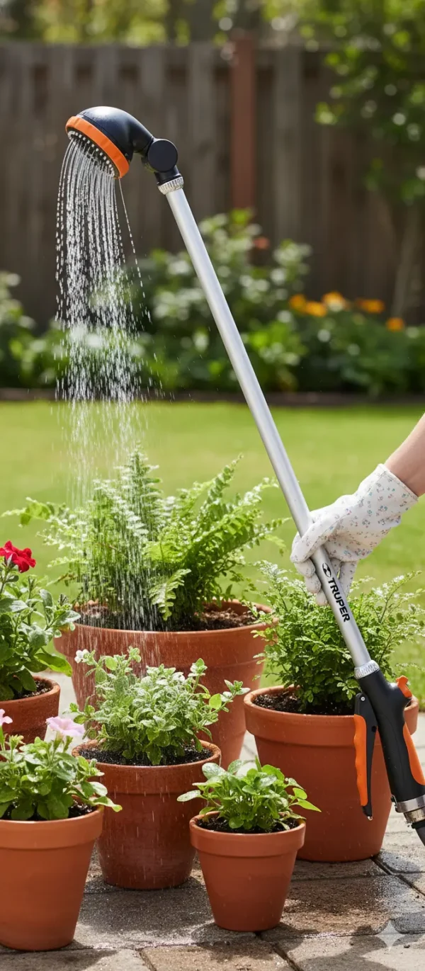 Riego huerto regadera manguera Aspersor tipo regadera Truper 10325