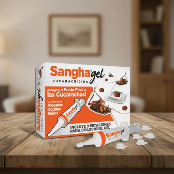 Sangha gel, cebo biodegradable para combatir cucarachas. Muy efectivo. Para casa