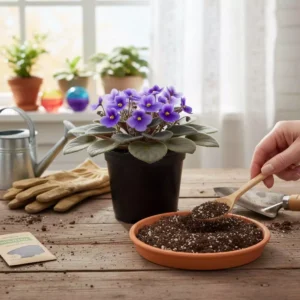 Tierra para violetas africanas, que evita la compactación, con buen drenaje y nutre a tus flores