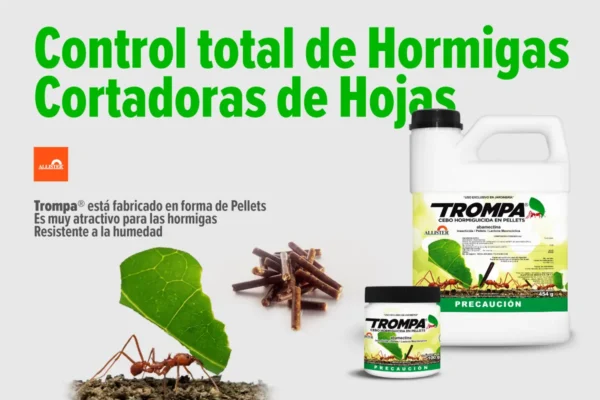 Trompa, cebo biodegradable para combatir hormigas cortadoras de hojas. Muy efectivo. Para casa y jardín