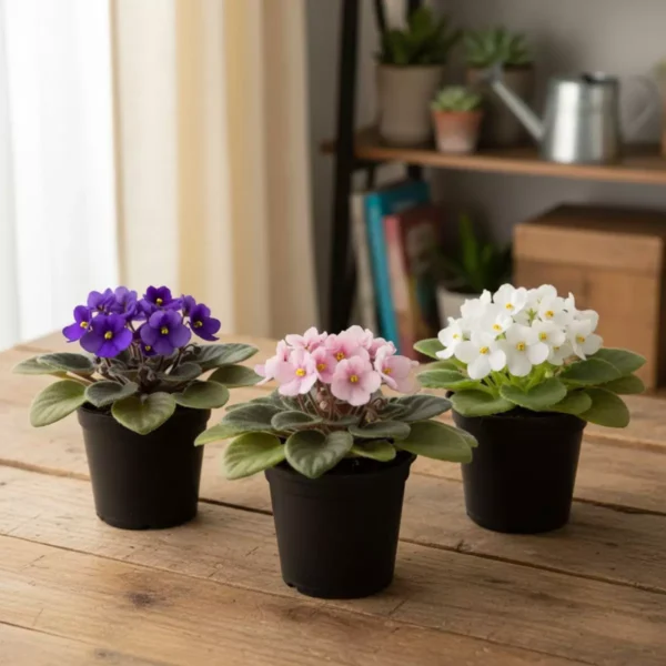 Violetas africanas Tierra para violetas africanas, que evita la compactación, con buen drenaje y nutre a tus flores