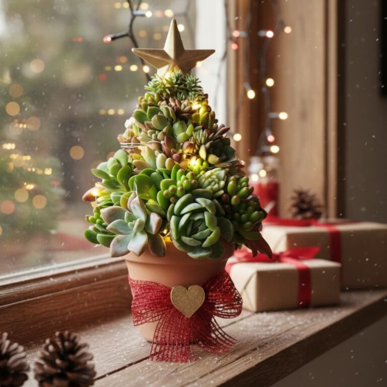 Cómo cuidar un árbol de navidad de suculentas