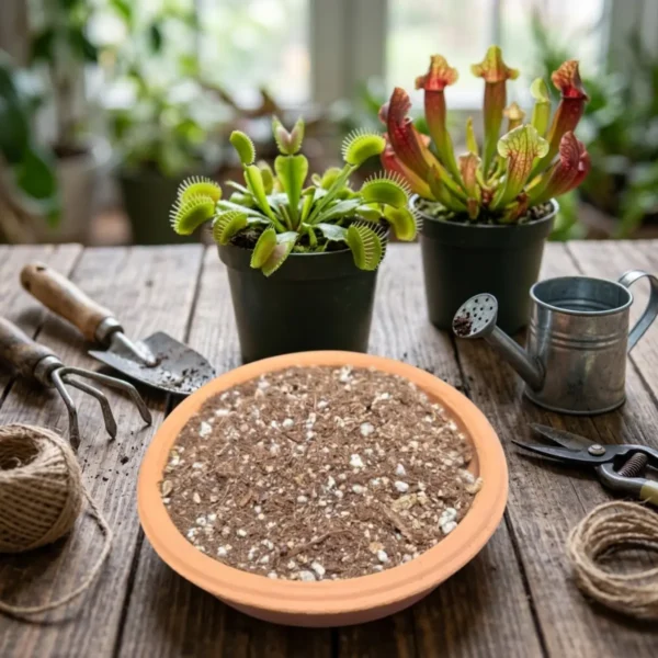 Sustrato para plantas carnívoras.