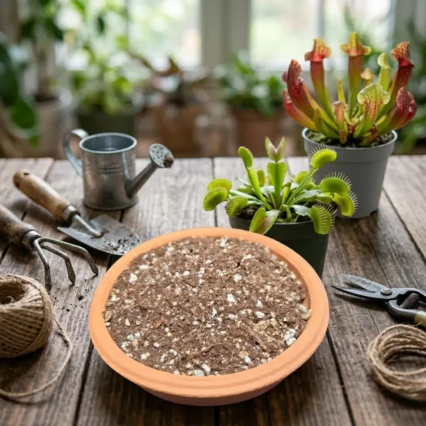 Sustrato para plantas carnívoras.